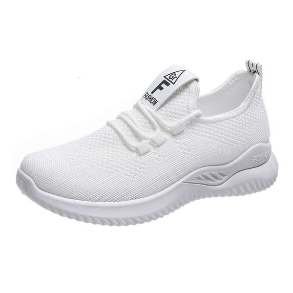 

2021 casual shoes flying spring round head fashion mesh breathable muffin heel lace casual women's single hudj 52l2, Black