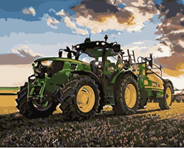 

paintings dusk tractor still life 40x50cm painting by numbers flower on canvas pictures home decoration diy minimalism style