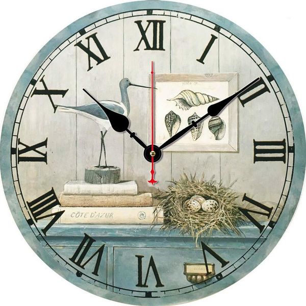 

wall clocks vintage clock wood sticker digital fashion