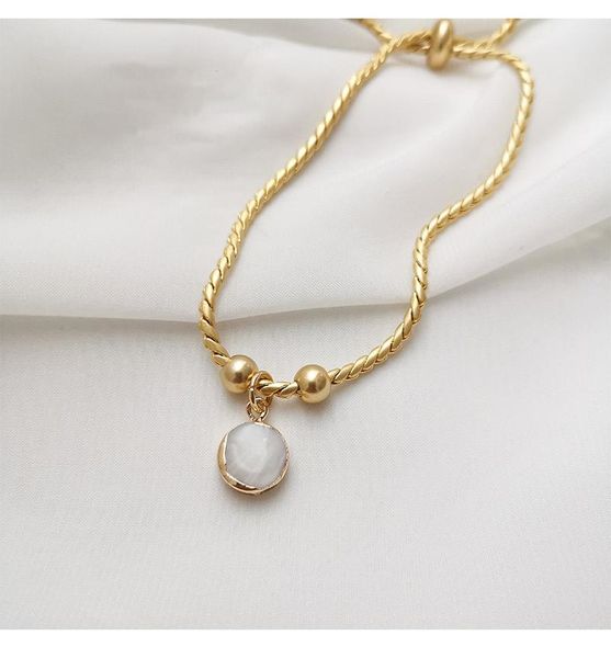 

link, chain fashion charm shell bracelet french retro gold of jewelry valentines day gift, Black