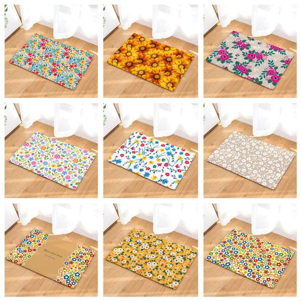

carpets modern kitchen mat bedroom entrance doormat floral flowers home hallway floor living room carpet bathroom anti-slip rugs