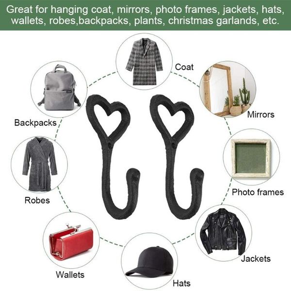 

iron decorative vintage hat bedroom home wall mounted holder black hanger heart y5jc hooks & rails
