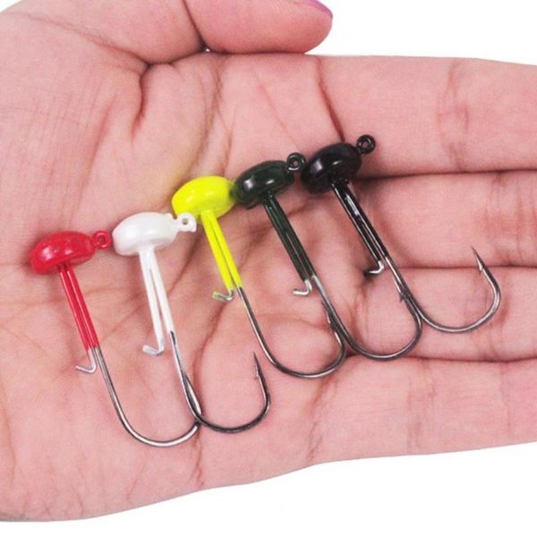 

fishing hooks 5pcs/set 4g hook mushroom head non-deformed lead ned rig jig finesse bait for outdoor