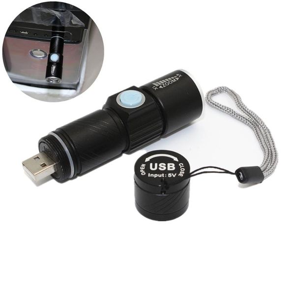 

tactical flash light mini zoom rechargeable powerful usb led xpe q5 built-in battery lanterna flashlights torches