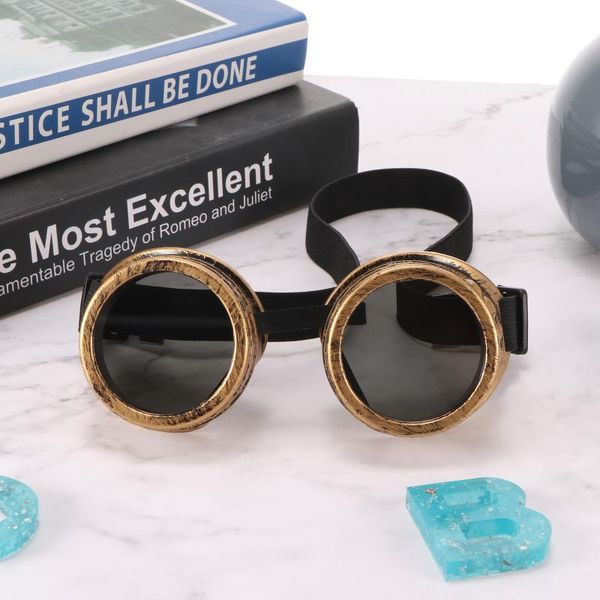 

outdoor eyewear adjustable strap retro punk glasses goggles welding decorative outfit for costume party steampunk embellished