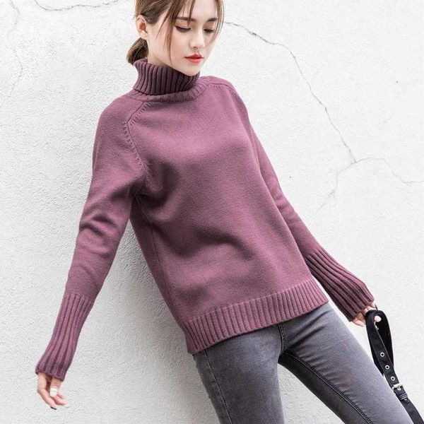 

women's sweaters women turtleneck knitted sweater autumn winter korean loose long sleeve pullover warm soft female bottoming jumper kni, White;black