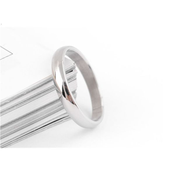 

cos sier ring with a smooth stainless steel surface, Silver