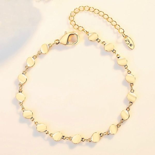 

anklets creative roman anklet fashion round oval charms ankle bracelet jewellery for women various styles gold color gift, Red;blue
