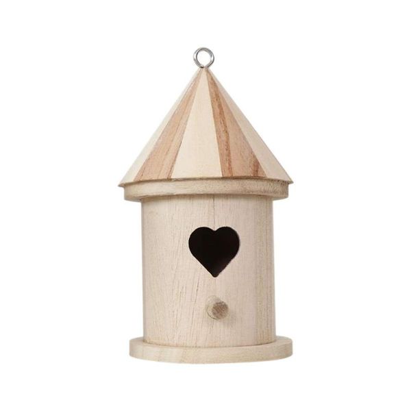 

wooden bird nest hanging house home natural cage resting place wall-mounted outdoor birdhouse box cages