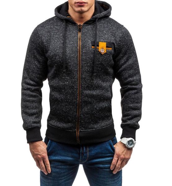 

men's jackets autumn winter jacket fleece hooded zipper button pocket fashion causal solid color cardigan male coat plus size, Black;brown