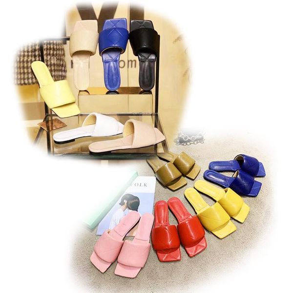 

slippers slipppers women leather 2021 style summer low heel for empty simple fashion comfortable lazy antiskid, Black