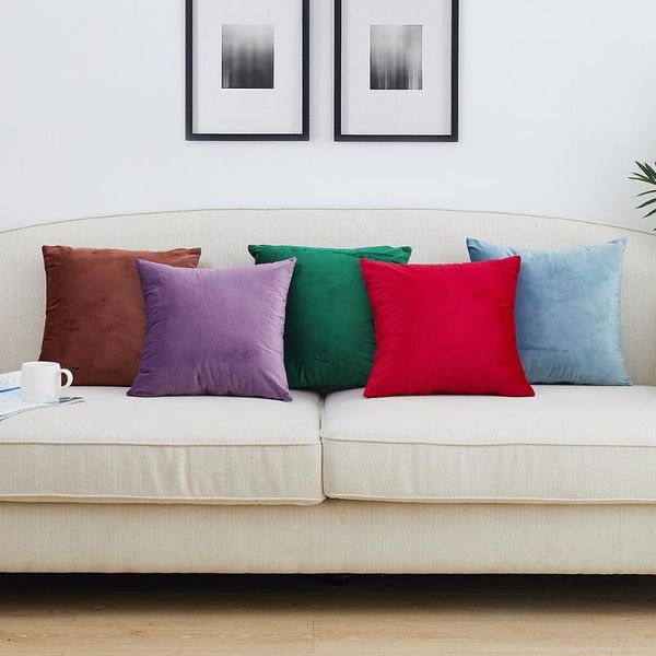 

cushion/decorative pillow custom 40/45/50/55/60cm 100% polyester holland velvet dyed cushion cover ht-phvdc-a