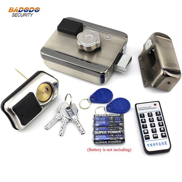 

wireless electric lock locker motor door support 13.56 mhz ic card reader for access control gate open home security fingerprint