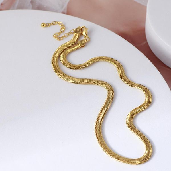 

chokers special offer gold-plated flat necklace lock, bone chain, anklet, bracelet, Golden;silver