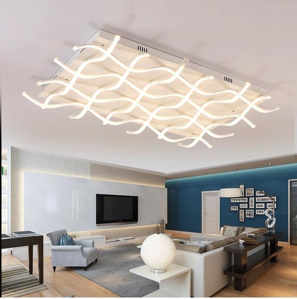 

ceiling lights rectangular acrylic modern living room bedroom lamps square home business led 110-240v