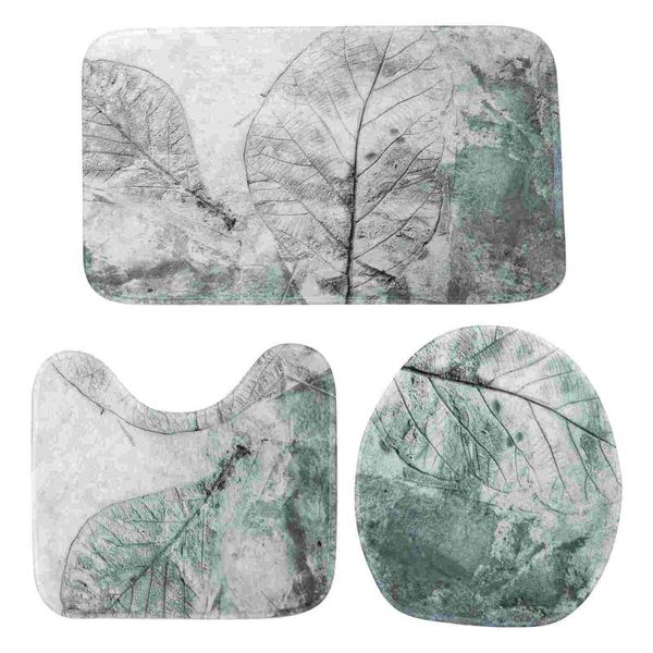 

bath mats 3pcs bathroom rugs set mat and u-shaped toilet rug for home