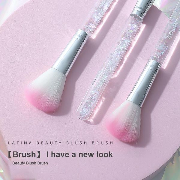 

sale single makeup brush color geometric pattern design soft easy to carry clean tool brushes1