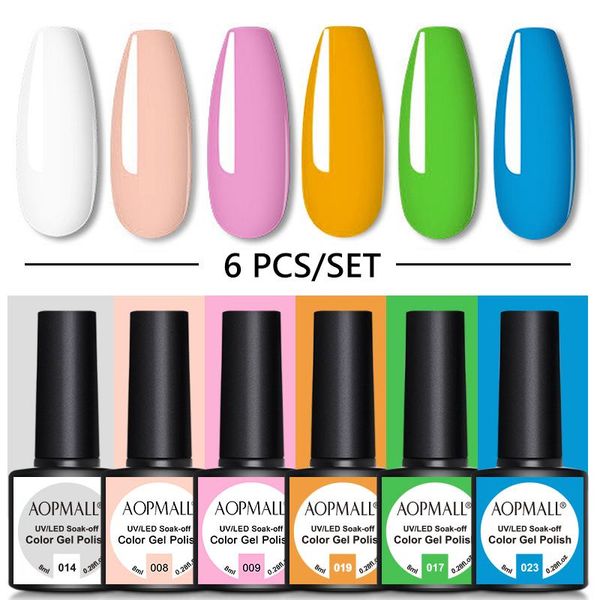 

colors spring summer gel nail polish kit coat hybrid varnishes 8ml nails art soak off uv led lacquer, Red;pink
