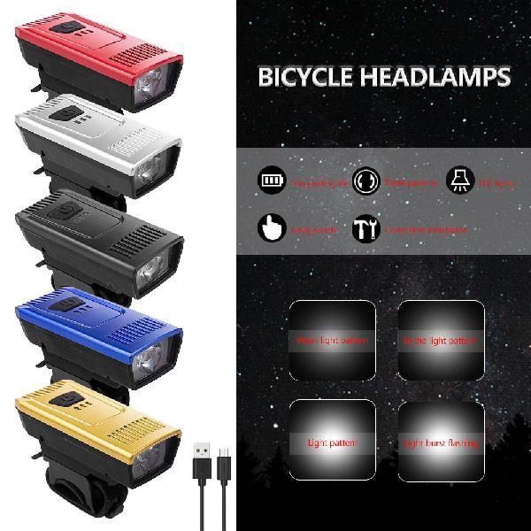 

bike lights bicycle accessories light high brightness usb rechargeable headlight 4 lighting modes warning for mtbs,