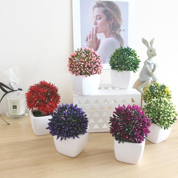 

decorative flowers & wreaths 1set 12heads artificial succulent grown plants home decoration fake for banquet wedding el restaurant 5x5x10cm