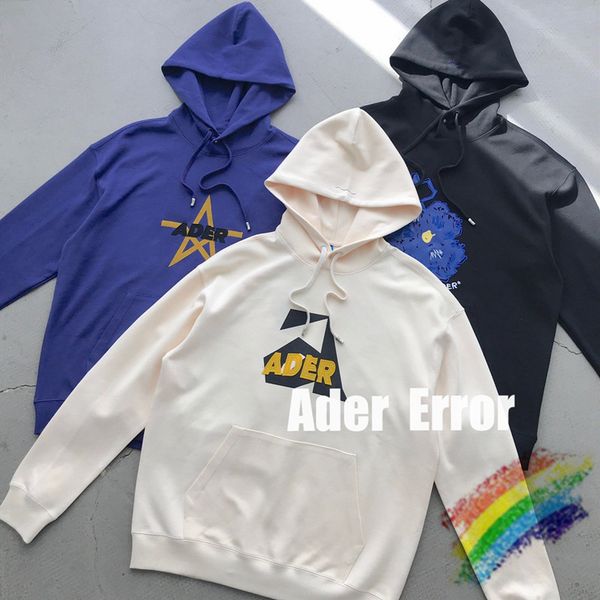 

hoodies error sweatshirts men women 1:1 autumn winter adererror hoodie star ader marking pullovers, Black