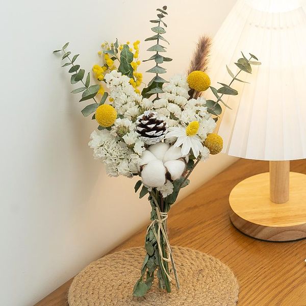 

decorative flowers & wreaths dried natural bouquet, forest small with hand gift gypsophila birthday graduation diy manual giftart table