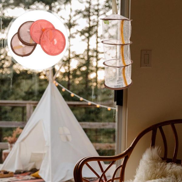 

hangers & racks 4pcs mesh clothes hanging dryer three-layer foldable underwear drying baskets