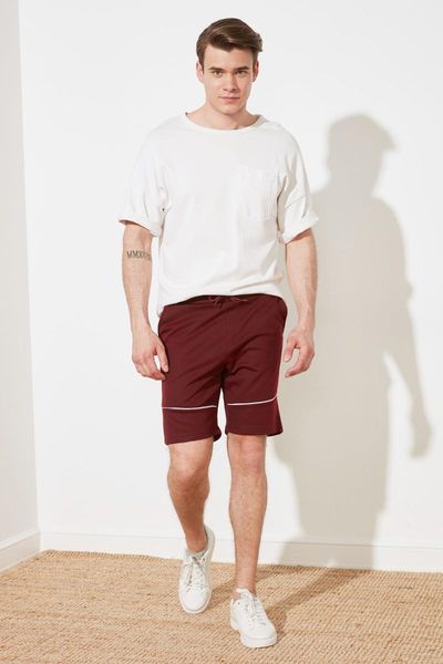 

men's shorts trendyol men 's regular fit & bermuda tmnss21sr0339, White;black