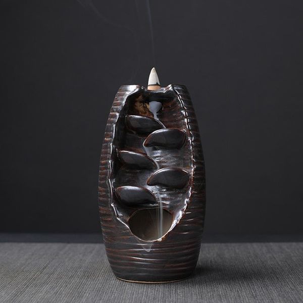 

smoking flow ceramic censer backflow cones sticks incense holder pond c1 fragrance lamps