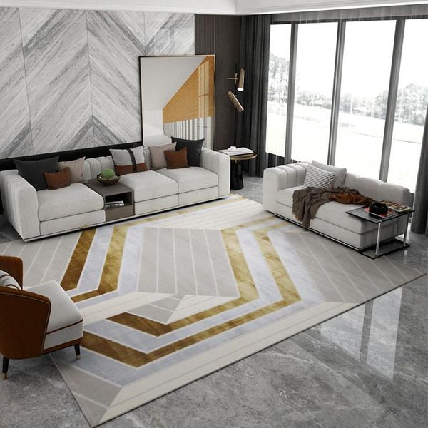 

nordic geometric carpets for living room home light luxury bedroom area rug decor anti-skid study thick modern carpet rugs