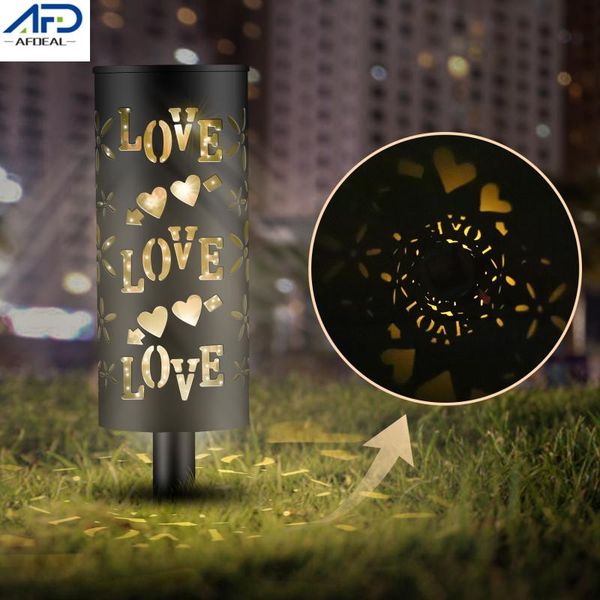 

lawn lamps 6pcs solar light garden hollow lamp decorative love letter heart shape romantic outdoor landscape