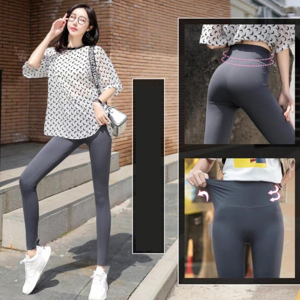 

women sharkskin black leggings thin workout stretch fitness skinny legs slimming sport women's