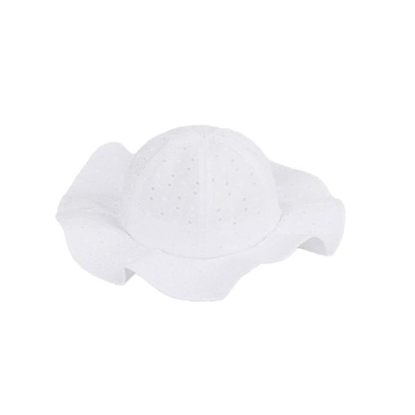 

fashionable design baby girls bukcle hat sun summer cute solid color hollow out lace fisherman cap caps & hats, Yellow