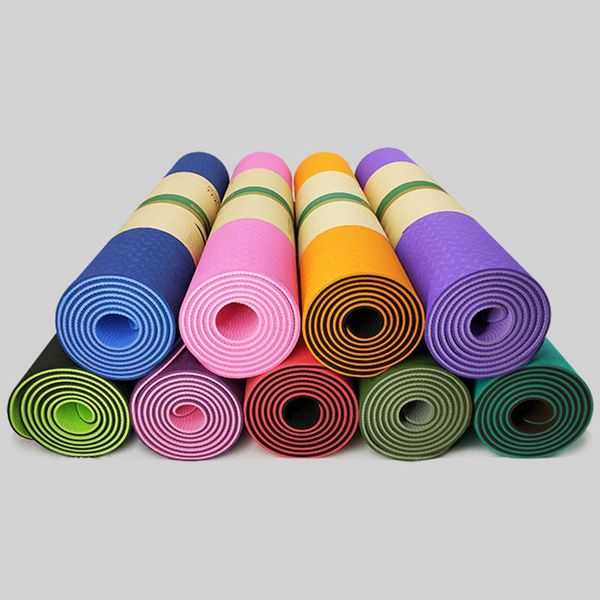 

yoga mats two color tpe widening and thickening environmental fitness mat beginner