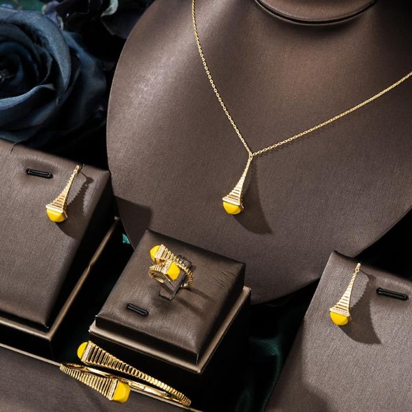 

earrings & necklace kellybola jewelry light luxury zircon bracelet ring women's banquet daily anniversary accessories 2021, Silver