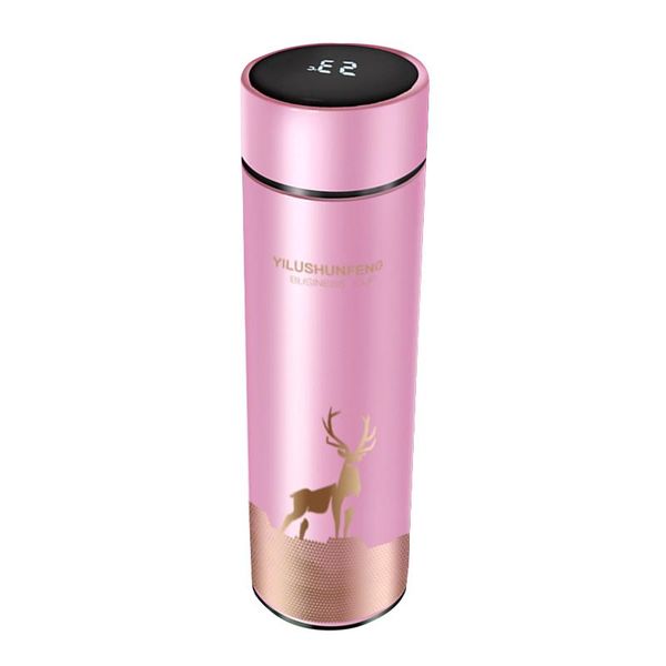 

water bottles 17oz outdoor camping home office vacuum bottle smart tempreture display stainless steel portable insulated for cold