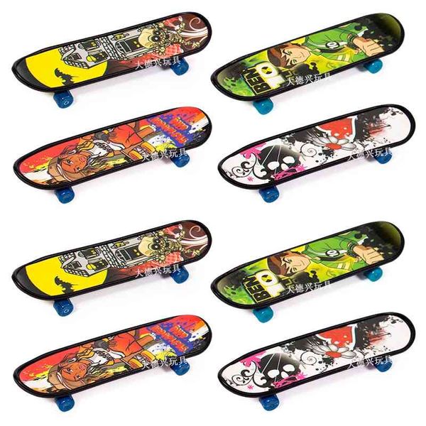 

four wheel skateboard toy finger double-sided children's cartoon car educational factory0