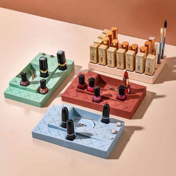 

storage boxes & bins lipstick rack multi-grid eyebrow pencil lip gloss organizing deskcosmetics box display stand fashion