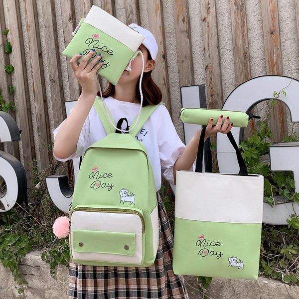 

backpack student schoolbag female korean large capacity leisure travel fashion versatile printed