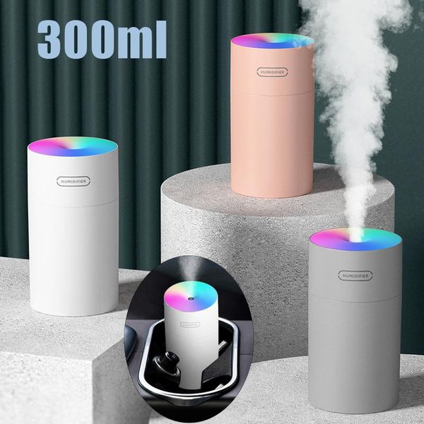 

air humidifier essential oil diffuser 300ml ultrasonic cool mist maker fogger mini mute led lamp aroma fragrance lamps