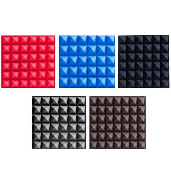 

12pcs 30x30x5cm studio acoustic foams panels sound insulation treatment ktv drun room wall soundproof foam sponge pad 2021 wallpapers
