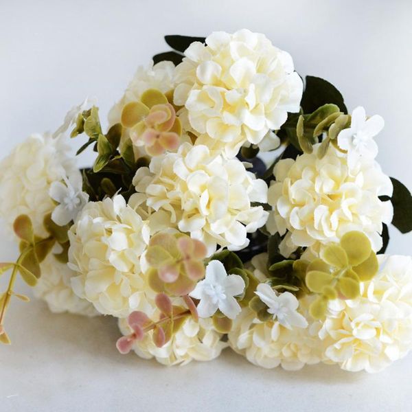

decorative flowers & wreaths 10 heads artificial flower gift simulation diy wedding decoration silk arrangement home bouquet party hydrangea