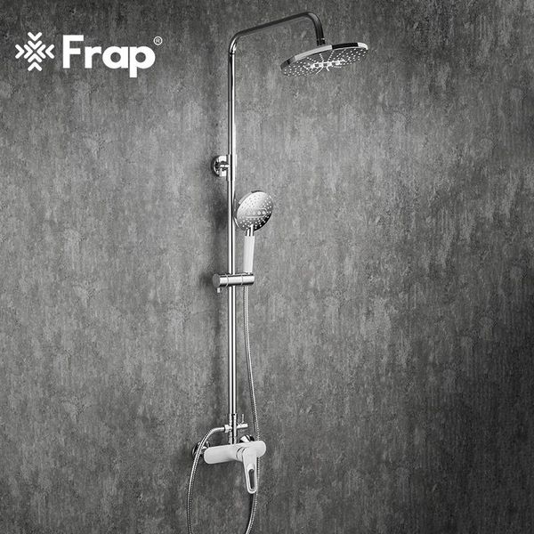 

frap bathroom faucet rainfall shower head wall mounted bathtub mixer tap set f2449-20 sets