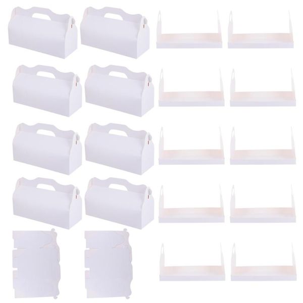 

10pcs bakery boxes portable packing cake package pastry gift wrap