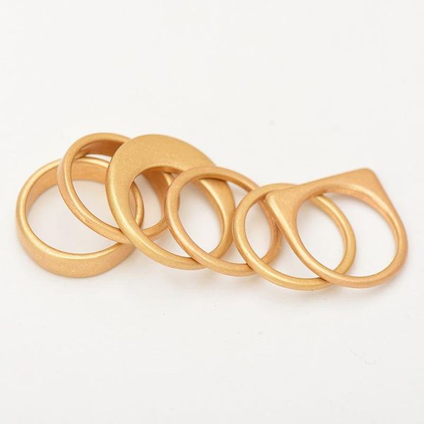 

wedding rings 6 pcs silvery gold circle knuckle vintage golden egirl chunky finger jewelry gift boho chic fashion stackable accessories, Slivery;golden