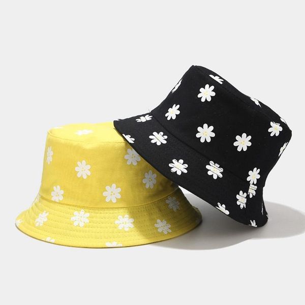 

hats, scarves & gloves sets small daisy embroidery fisherman hat double-sided wearable bucket summer outdoor sunshade sunscreen casual hats, Blue;gray