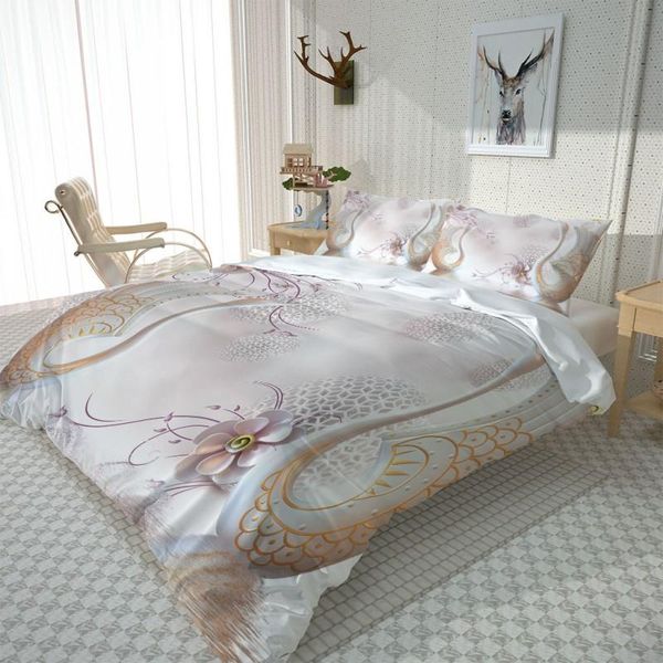 

bedding sets white comfortable flower home textiles single bed double duvet cover pillow sheet boy girl set