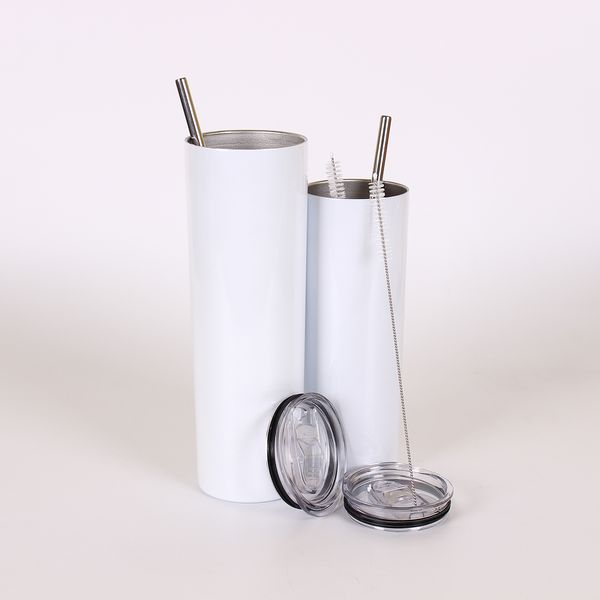 

20oz skinny straight sublimation tumbler double wall vacuum insulation stainless steel cup customizable
