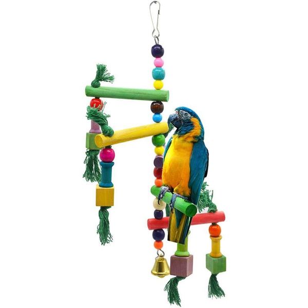 

other bird supplies perch wooden beaded tassel parrot toy bite resistant chewing ladder parakeet stand rack accessories