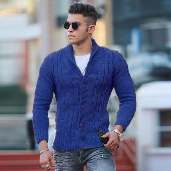 

men's sweaters men fashion buttoned v-neck cardigan for mens fall vintage sweater jackets winter warm casual solid knitted coats, White;black